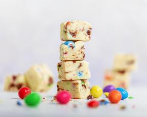 White Chocolate Easter Egg Fudge Stacked