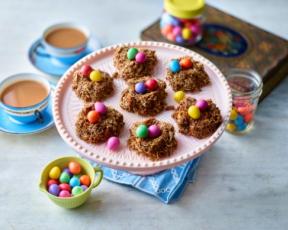 Easy Chocolate Caramel Easter Nests