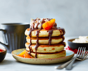 Chocolate Drizzle Pancakes