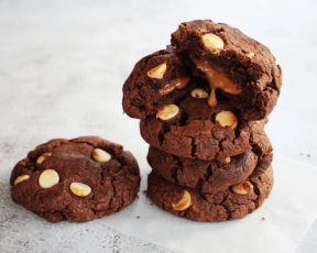 Double Chocolate Caramel Stuffed Cookies Recipe