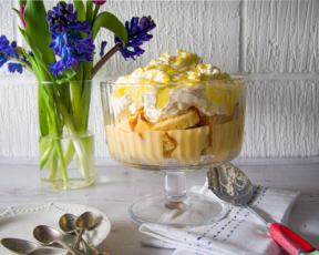Lemon and white chocolate trifle image