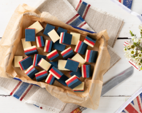 4th of July layered fudge