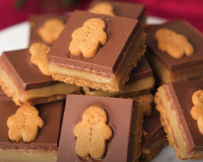 gingerbread millionaires shortbread recipe imagery
