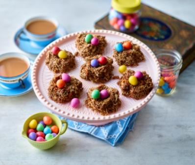Easy Chocolate Caramel Easter Nests